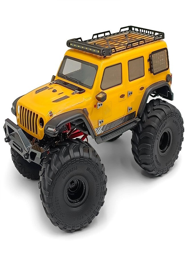 RCHUBAM 1.0" Wheel and Tire Set 4Pcs 69mm * 33mm Large Sticky Crawler Tires with Wheels for 1/18 TRX4M TFMS FCX24 1/24 Scale RC Crawler Car Axial SCX24 Upgrade Wheels - Image 4